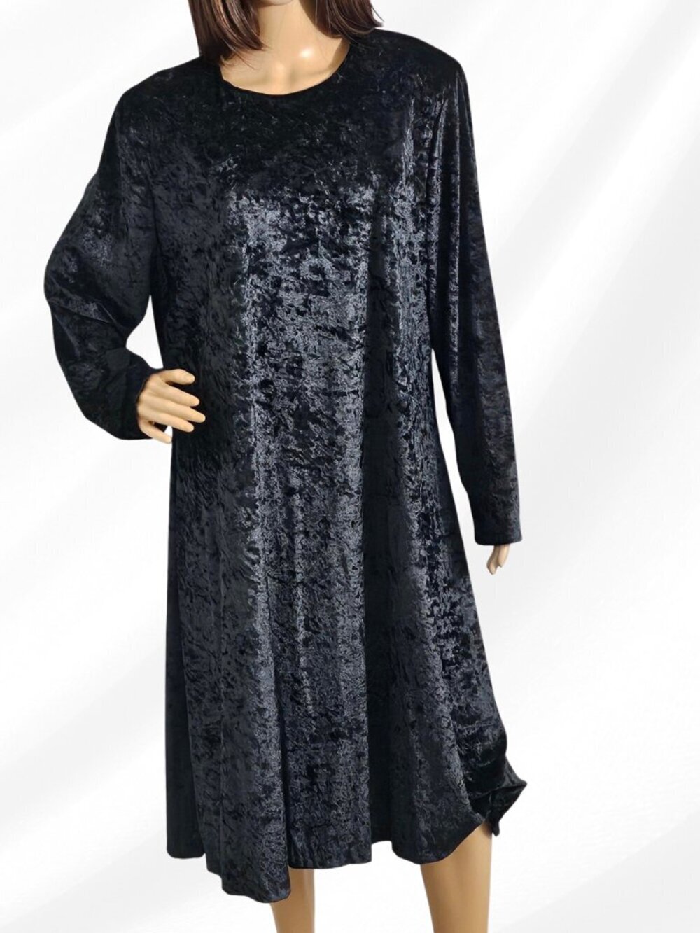 2/$30 Chelsea Jones Collection Black Velvet Dress Size 18 Elegant Midi